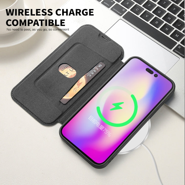 Para iPhone 15 Funda para Teléfono de Cuero con Sensación de Piel Líquida y Ranuras para Tarjetas (Amarillo) - MOVILSTORE