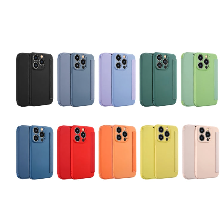 Para iPhone 15 Funda para Teléfono de Cuero con Sensación de Piel Líquida y Ranuras para Tarjetas (Verde) - MOVILSTORE
