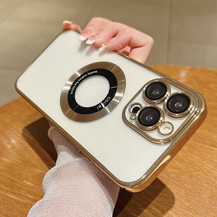 Para iPhone 15 Funda para Teléfono de TPU con Galvanoplastia Magsafe (Plateada) - MOVILSTORE
