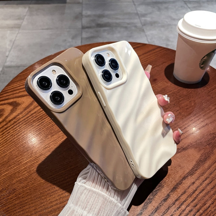 Para iPhone 15 Funda para Teléfono de TPU con Textura Ondulada de Color Sólido (Chocolate) - MOVILSTORE