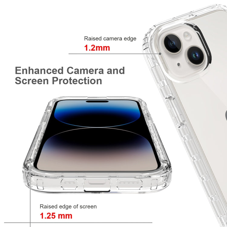 Para iPhone 15 Funda para Teléfono PC + TPU con Degradado Transparente a Prueba de Golpes (Transparente) - MOVILSTORE