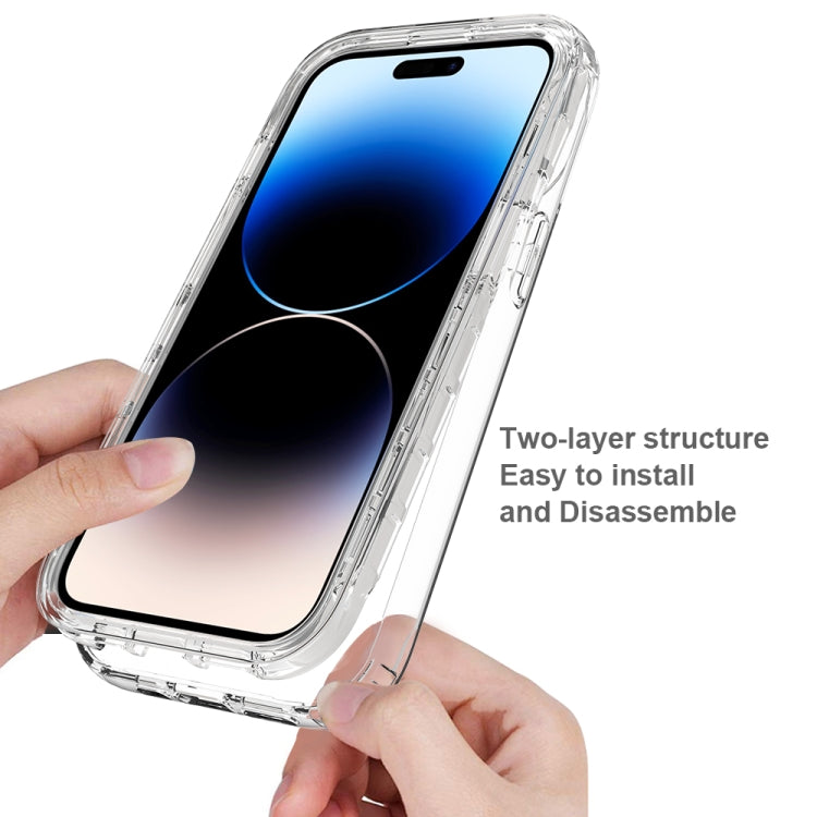 Para iPhone 15 Funda para Teléfono PC + TPU con Degradado Transparente a Prueba de Golpes (Transparente) - MOVILSTORE