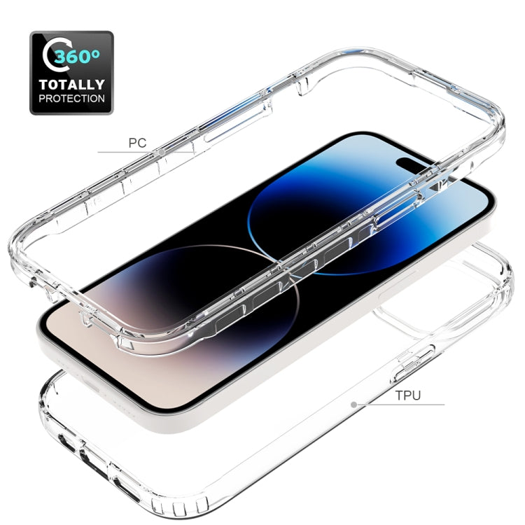 Para iPhone 15 Funda para Teléfono PC + TPU con Degradado Transparente a Prueba de Golpes (Transparente) - MOVILSTORE