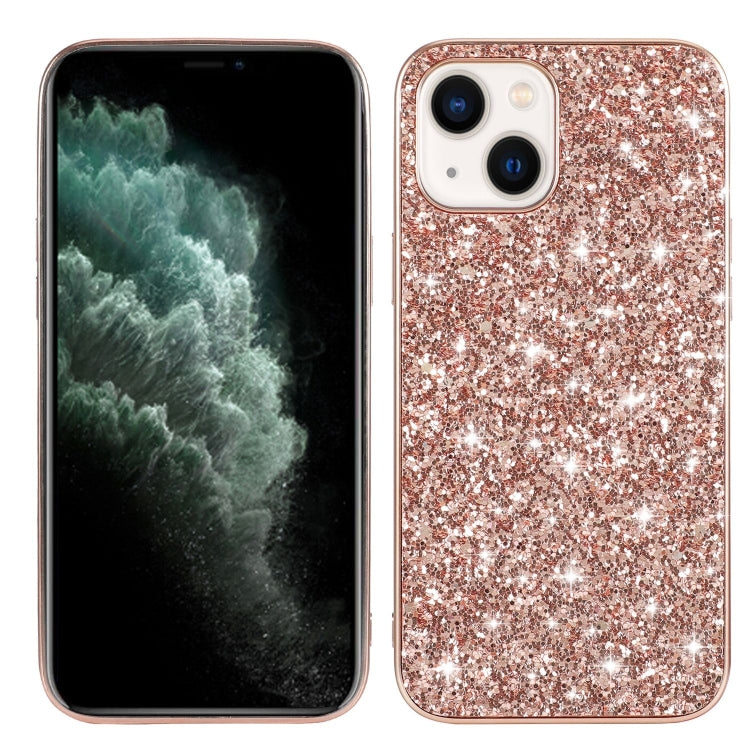Para iPhone 15 Funda para Teléfono TPU con Purpurina En Polvo (Oro Rosa) - MOVILSTORE