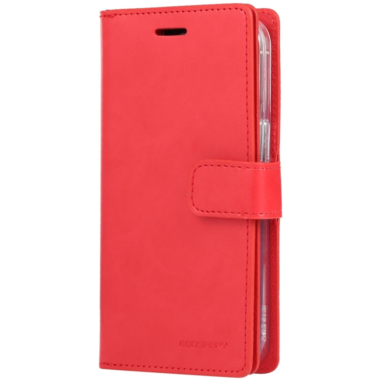 Para iPhone 15 Goospery Mansoor Diary Funda de Cuero para Teléfono con 9 Ranuras para Tarjetas (Rojo) - MOVILSTORE