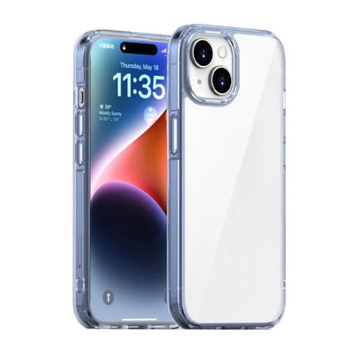 Para iPhone 15 Ipaky Aurora Series Funda Protectora para Teléfono PC + TPU a Prueba de Golpes (Azul Transparente) - MOVILSTORE