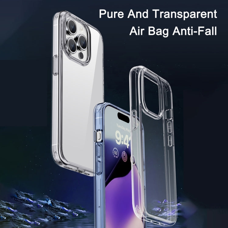 Para iPhone 15 Ipaky Hanguang Series Funda Transparente para Teléfono TPU + PC (Púrpura Transparente) - MOVILSTORE