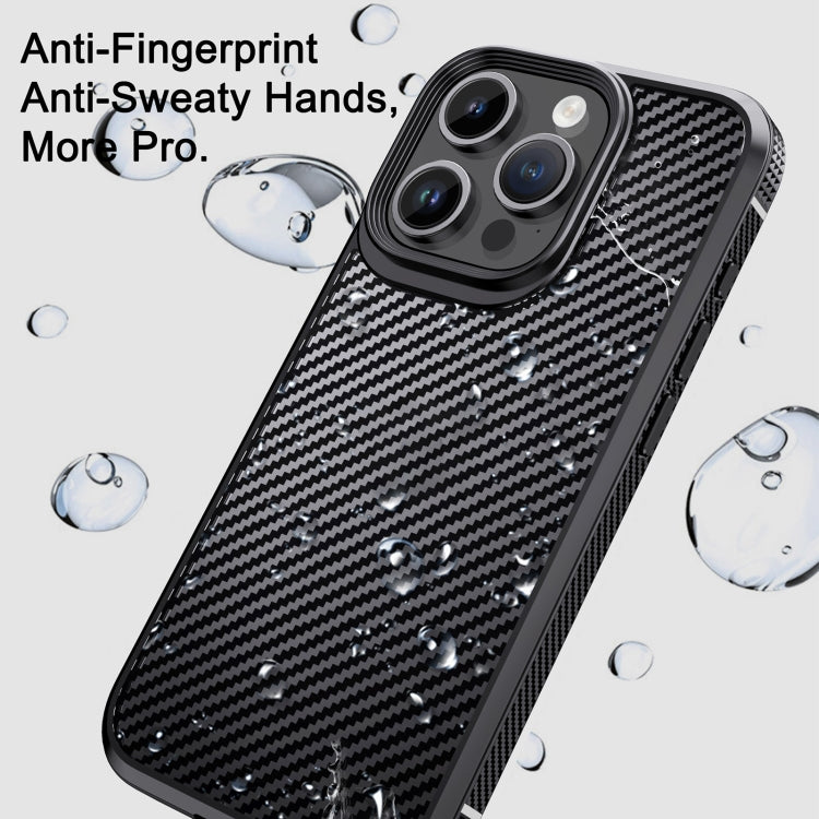 Para iPhone 15 Ipaky Mg Series Funda Protectora para Teléfono PC + TPU de Fibra de Carbono (Negro) - MOVILSTORE