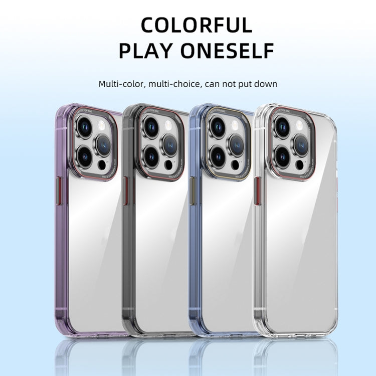 Para iPhone 15 Ipaky Mg Series Funda Transparente para Teléfono PC + TPU (Púrpura Transparente) - MOVILSTORE