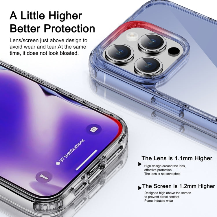 Para iPhone 15 Ipaky Yg Series Funda Transparente para Teléfono PC + TPU (Azul Transparente) - MOVILSTORE