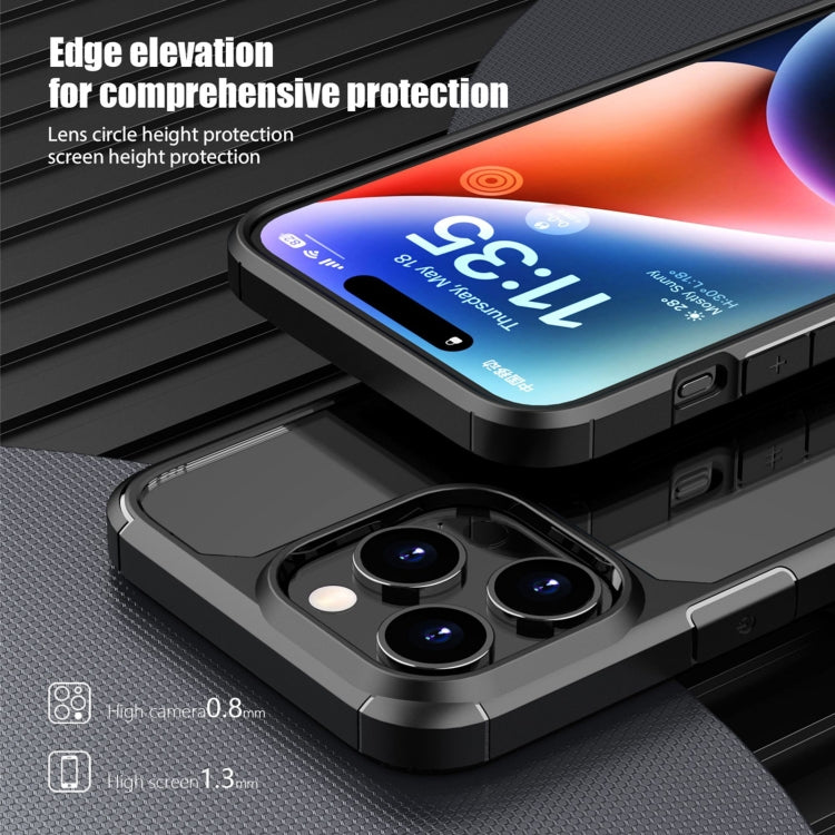 Para iPhone 15 Ipaky Yj Series Funda Transparente para Teléfono PC + TPU (Negro) - MOVILSTORE