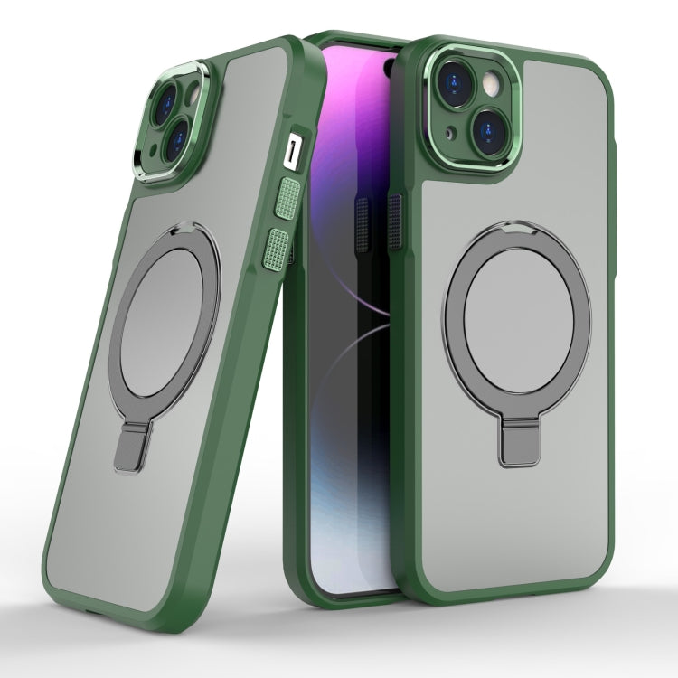 Para iPhone 15 Magsafe Funda para Teléfono con Soporte Magnético de Metal (Verde) - MOVILSTORE