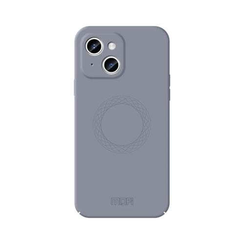 Para iPhone 15 Mofi Qin Series Magsafe Skin Feel Funda de Silicona para Teléfono con Todo Incluido (Gris) - MOVILSTORE