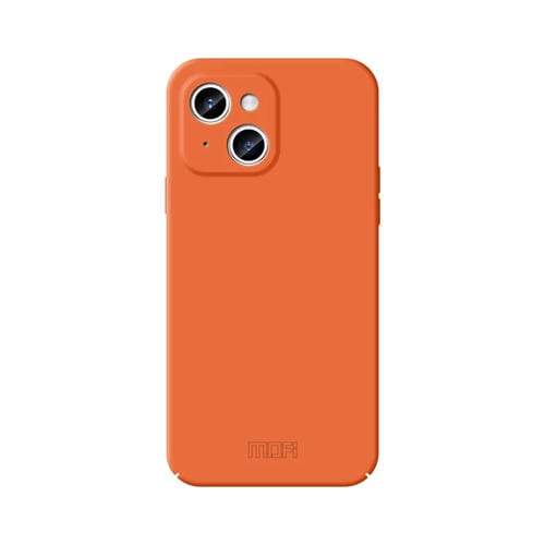 Para iPhone 15 Mofi Qin Series Skin Feel Funda de Silicona con Todo Incluido (Naranja) - MOVILSTORE
