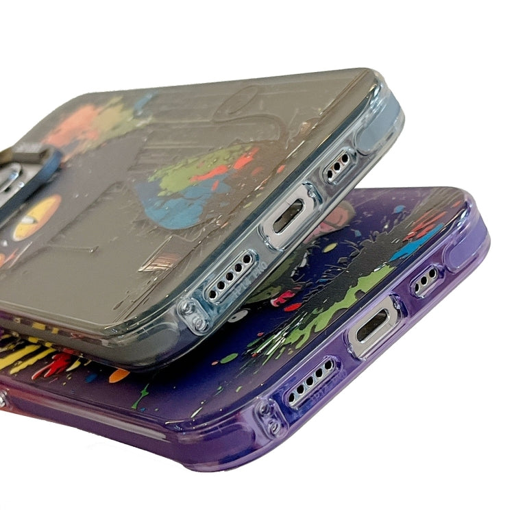 Para iPhone 15 Patrón de Animales Serie de Pintura al Óleo PC + Funda para Teléfono TPU (Conejo) - MOVILSTORE