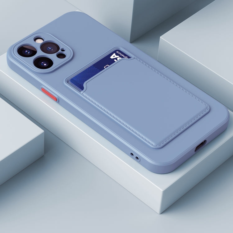 Para iPhone 15 Skin Feel Card Contraste Color Botón TPU Funda para Teléfono (Gris) - MOVILSTORE