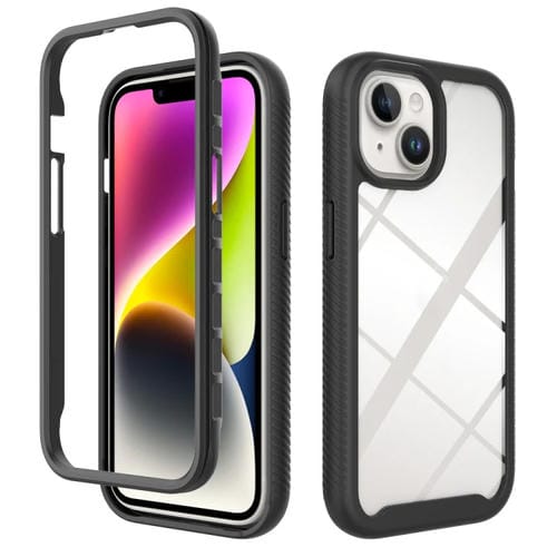 Para iPhone 15 Starry Sky Funda para Teléfono de PC Transparente de TPU a Prueba de Golpes de Color Sólido (Negro) - MOVILSTORE