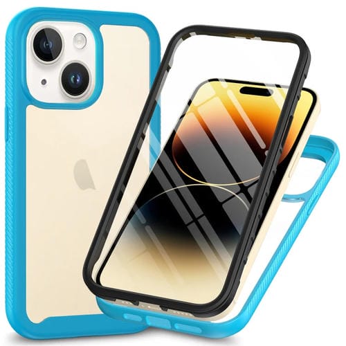Para iPhone 15 Starry Sky Solid Color Series PC + Funda para Teléfono TPU con Película de Pet (Azul Cielo) - MOVILSTORE