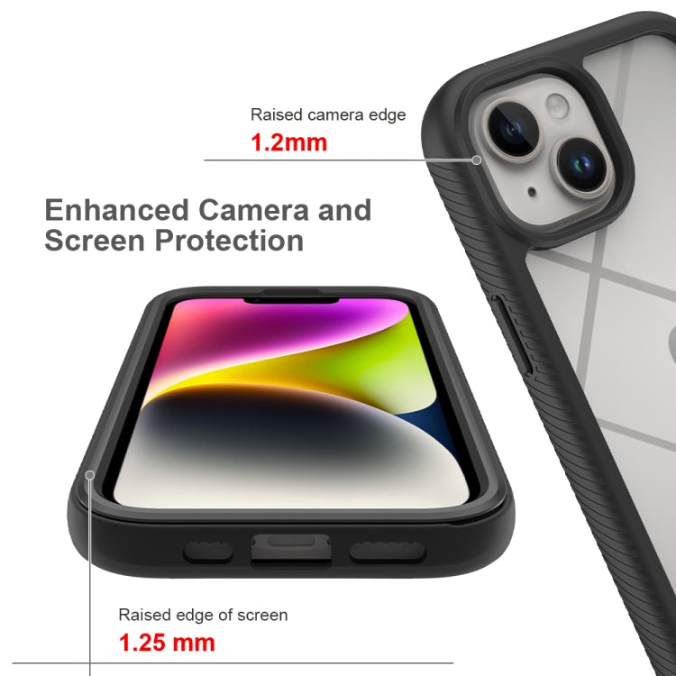 Para iPhone 15 Starry Sky Solid Color Series PC + Funda para Teléfono TPU con Película de Pet (Negro) - MOVILSTORE