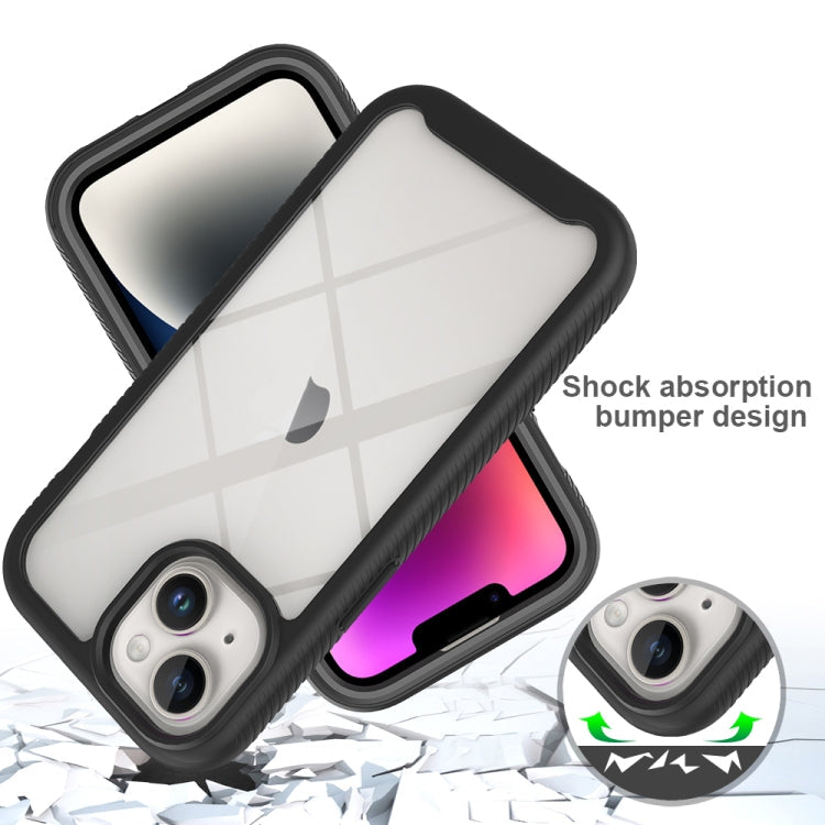 Para iPhone 15 Starry Sky Solid Color Series PC + Funda para Teléfono TPU con Película de Pet (Negro) - MOVILSTORE