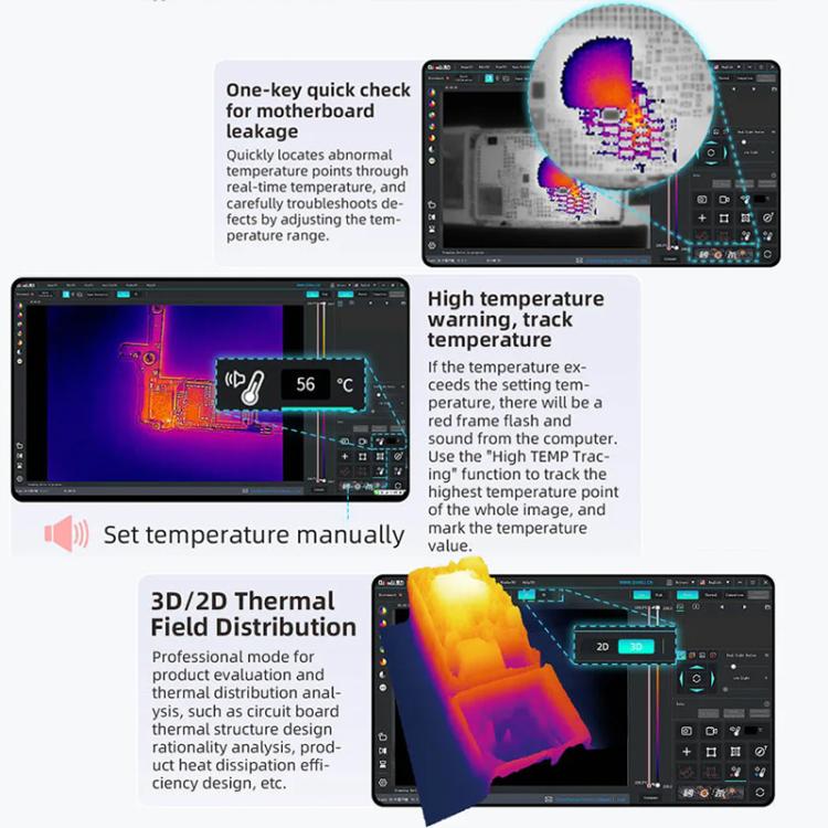 Thermomètre à double spectre Caméra thermique QianLi L256 iStele